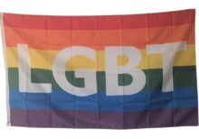 Stort LGBT prideflagg 90x150 cm