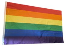 Vakkert prideflagg i størrelsen 90x150 cm.