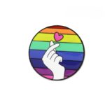 Pride koreansk fingerhjerte pin