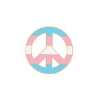Trans fredssymbol pin.