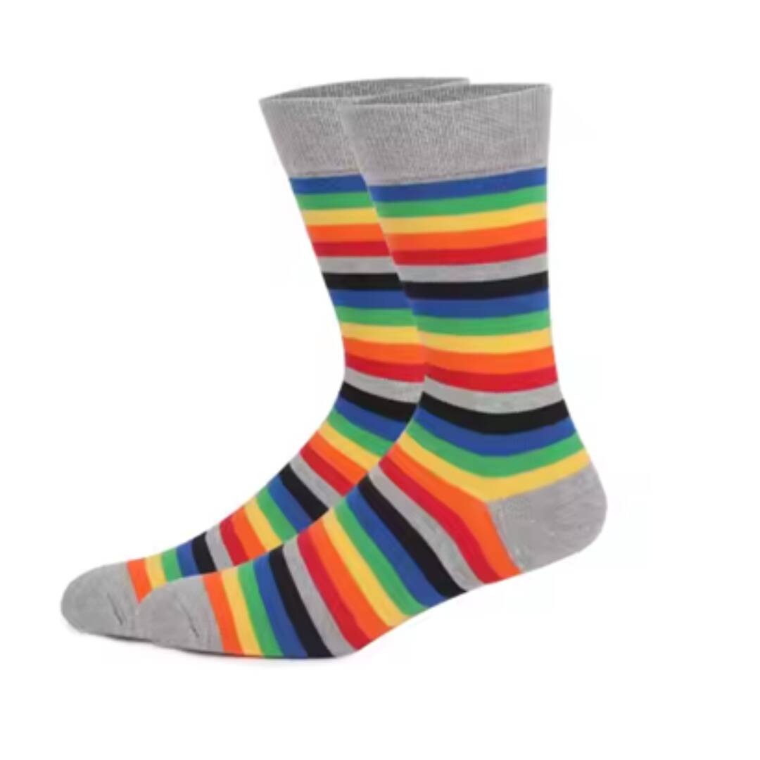 Gråe pride sokker lang Gråe regnbuefarge pride-sokker.