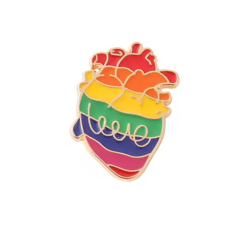 Anatomisk hjerte pride pin
