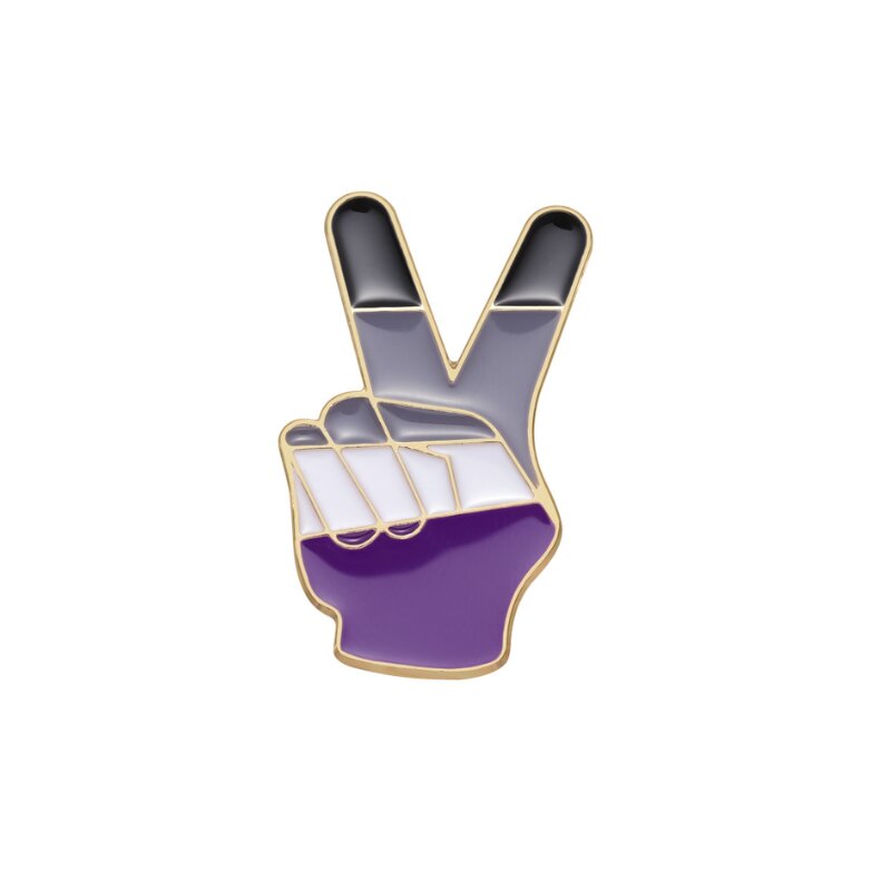 Aseksuell peacetegn pride pin.
