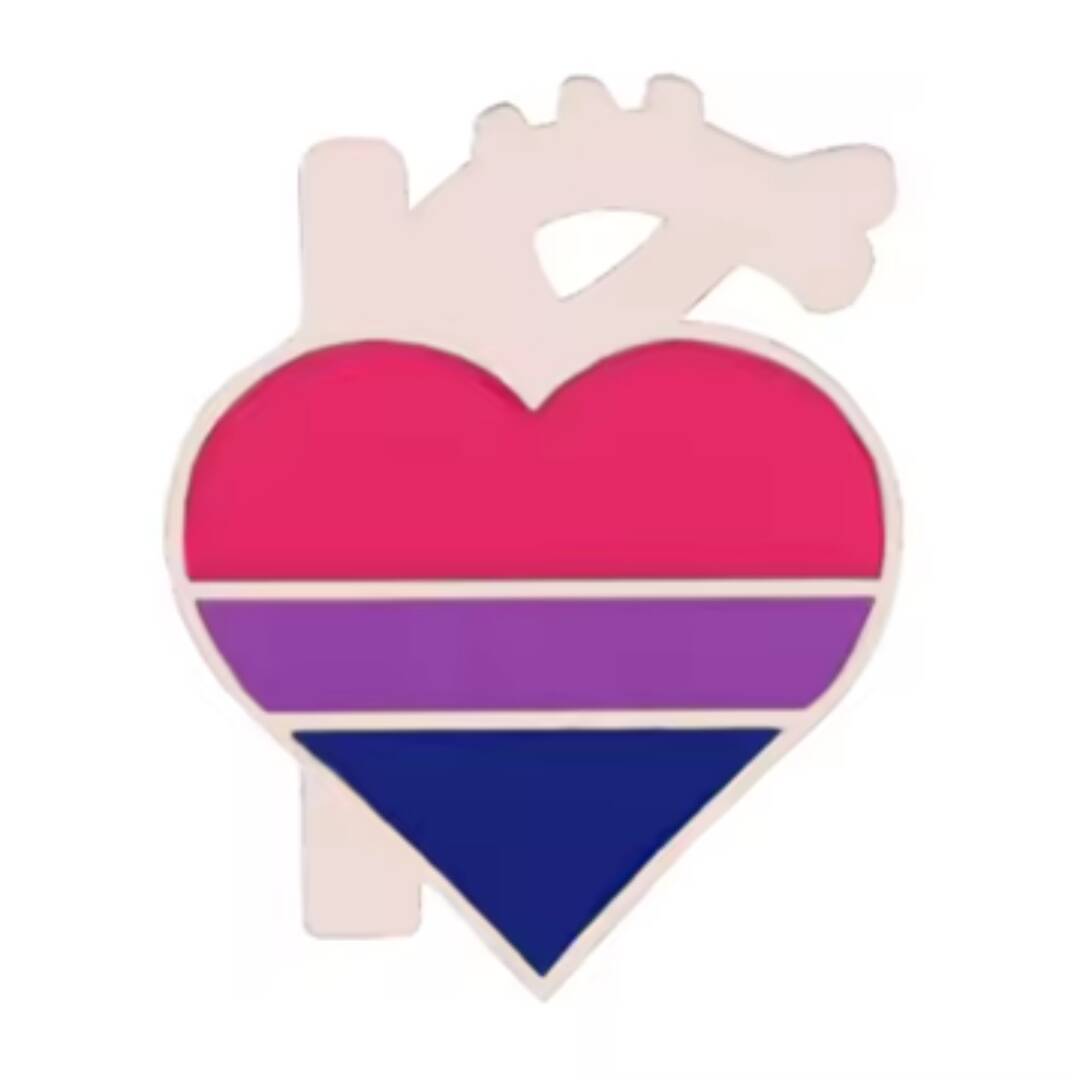 Biseksuell hjerte pin