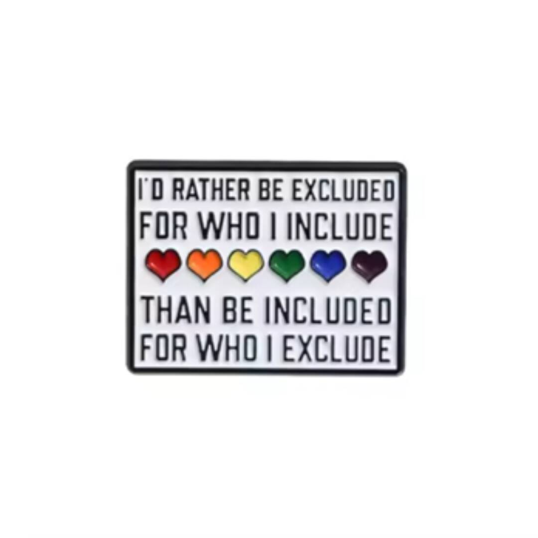 Pride pin med teksten