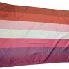 Det lesbiske flagget med 7 farger i størrelsen 90x150 cm.