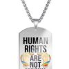 Pride nøkkelring med teksten "Human rights are not optional"