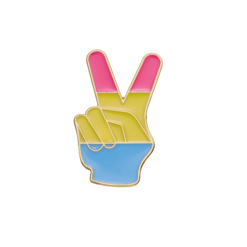 Stilig panfil peacetegn pin.
