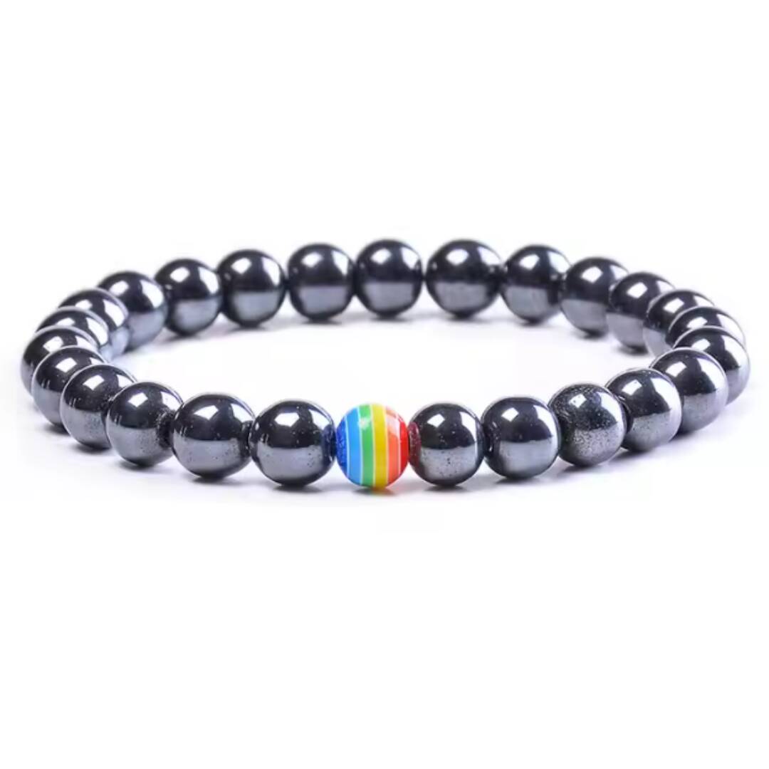 Pride armbånd hematitt