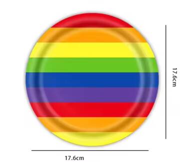 Pride pappfat mål Pride pappfat med mål som viser størrelse