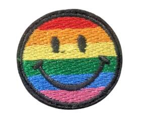 Pride-smiley-svart-broderi.jpg Pride smiley broderi med svart kant. Har lim på baksiden