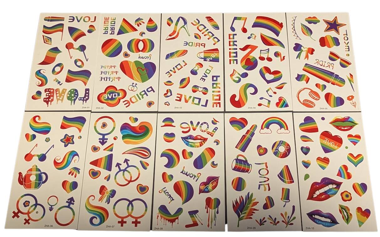 Pride tatoveringer - 100 stykk 100 ulike pride-tatoveringer