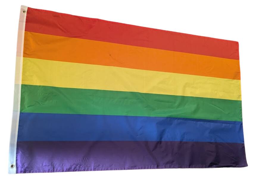 Vakkert prideflagg i størrelsen 90x150 cm.