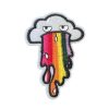 Pride broderi av regnbuesky i pride-fargene.