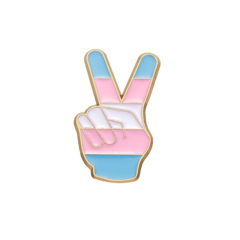 Fin trans peacetegn pin.