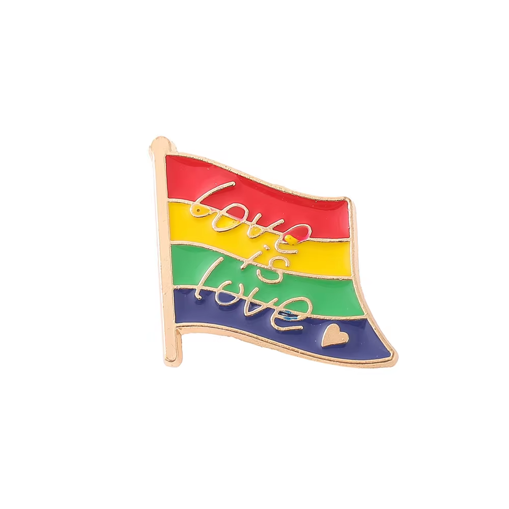 Prideflagg pin – love is love