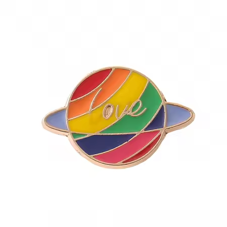 Regnbue planet pin