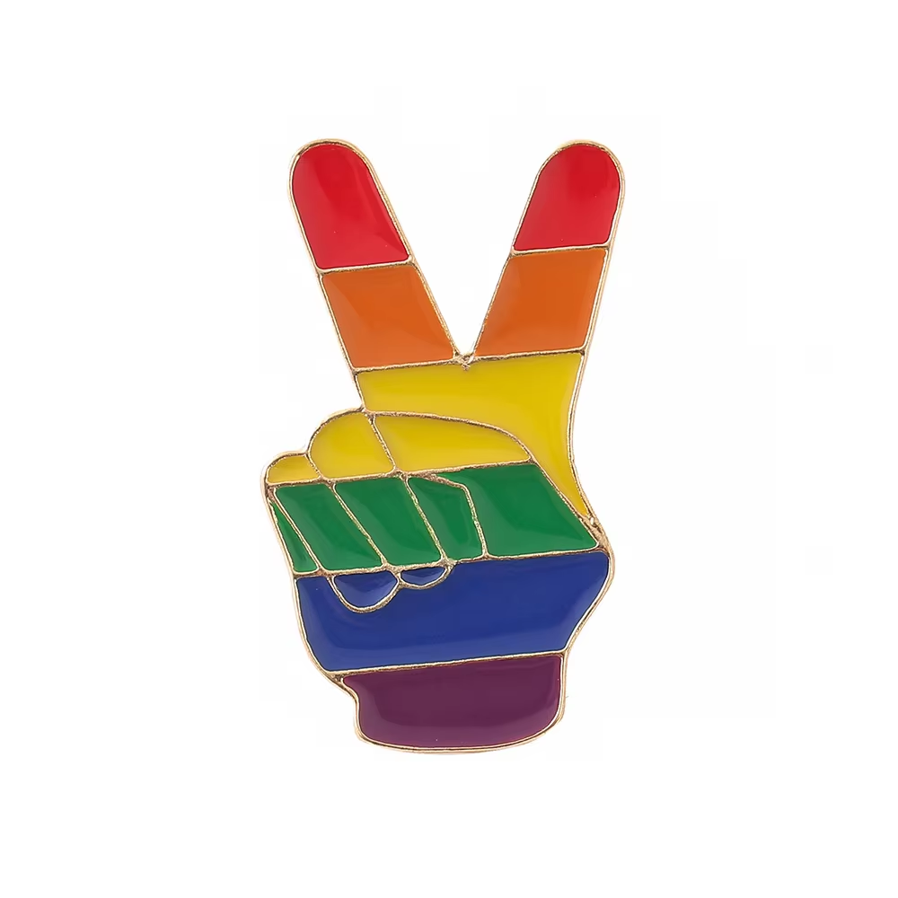 Peace pride pin