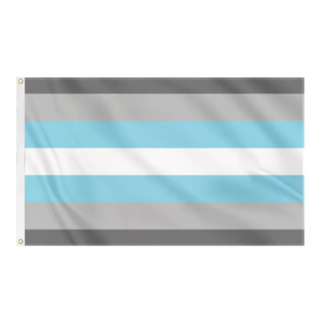 Demiboy prideflagg 90x150 cm Demiboy prideflagg i størrelsen 90x150 cm