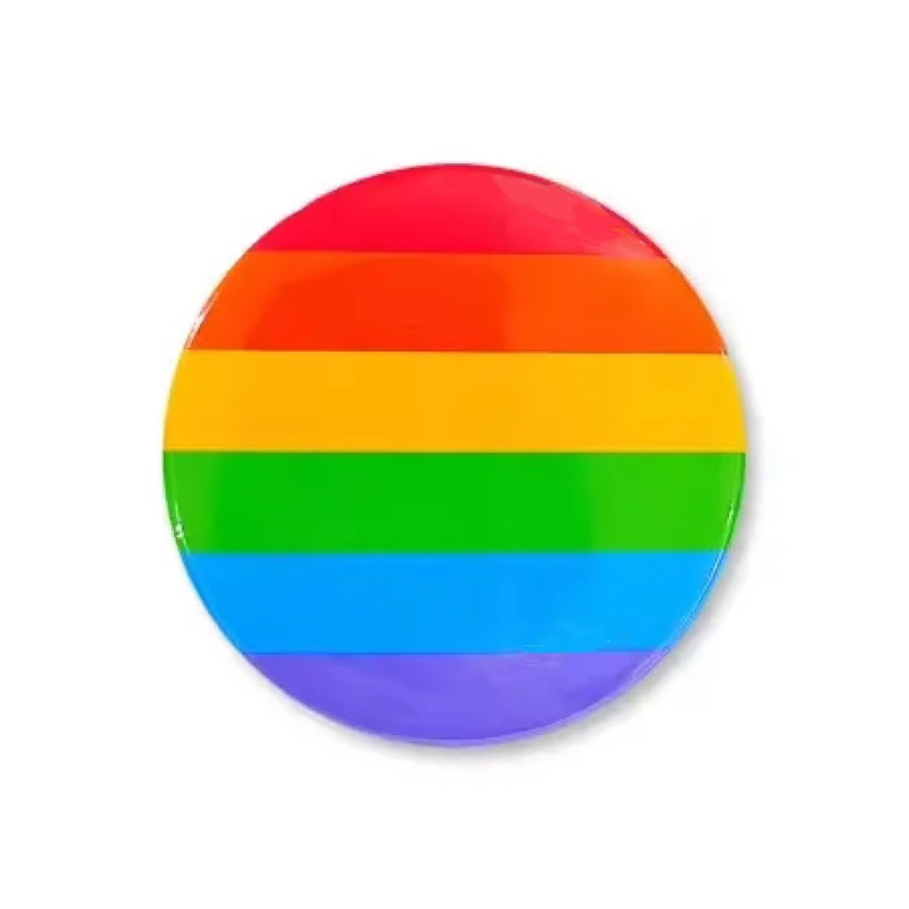 Pridefarger pin med nålfeste