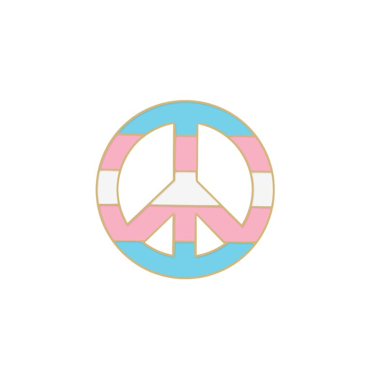 Trans fredssymbol pin.